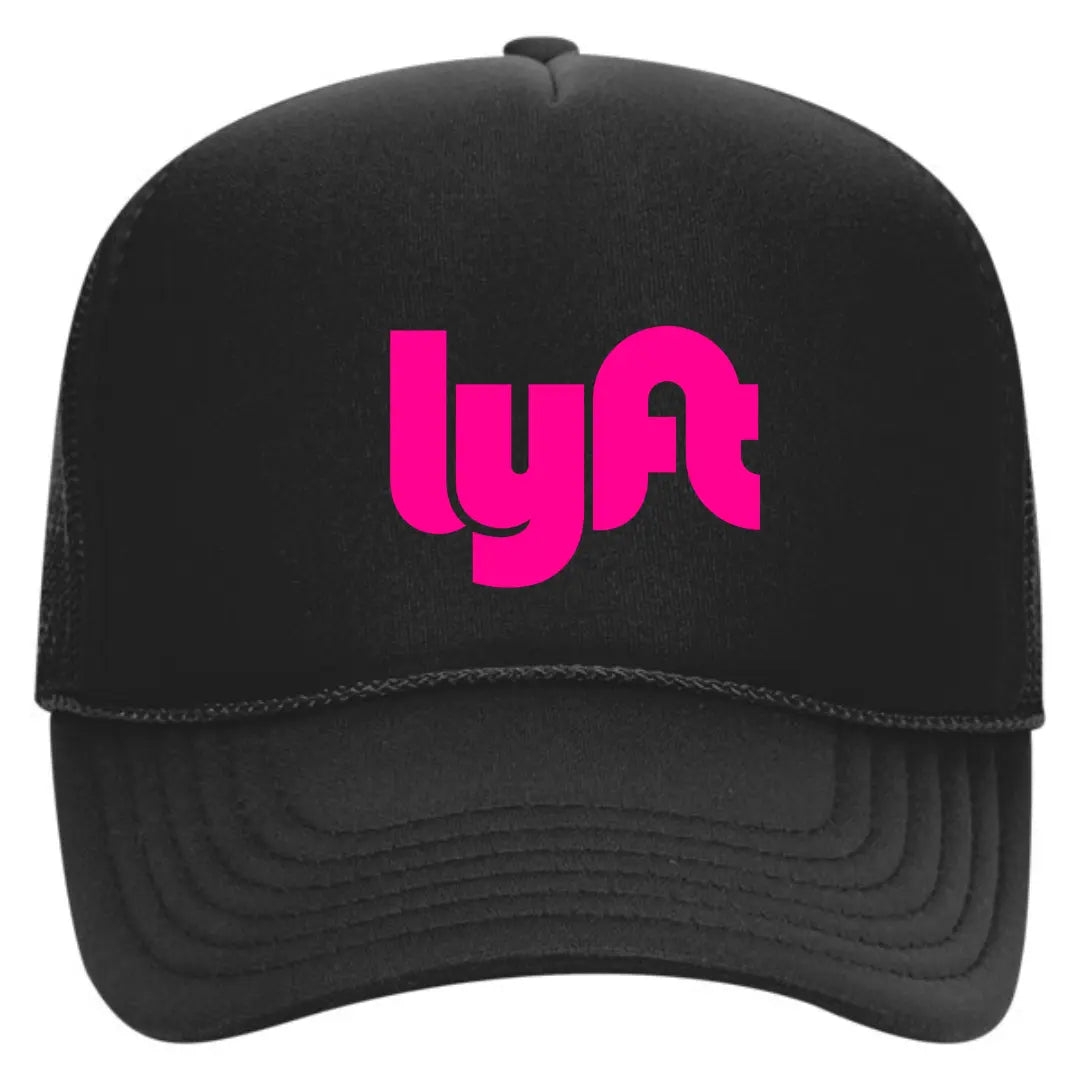 Ride in Style: Lyft Black Trucker Snapback Hat - Black Threadz