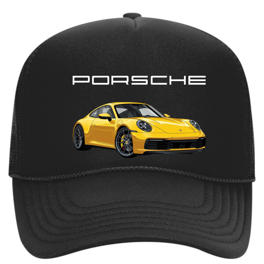 Black PORSCHE CAYENNE TRUCKER HAT FOR SALE