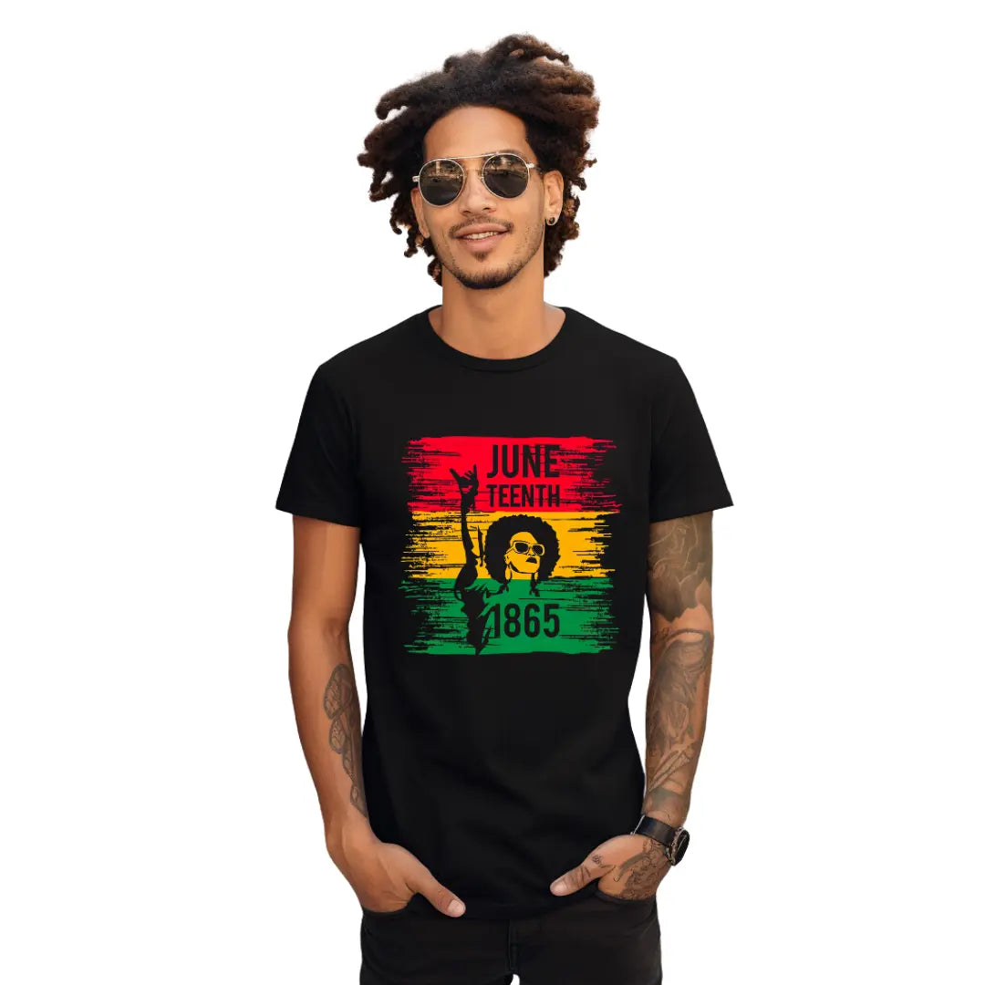 Embrace Freedom Juneteenth Black King with Our Black T-Shirt: Freedom Celebration Edition - Black Threadz