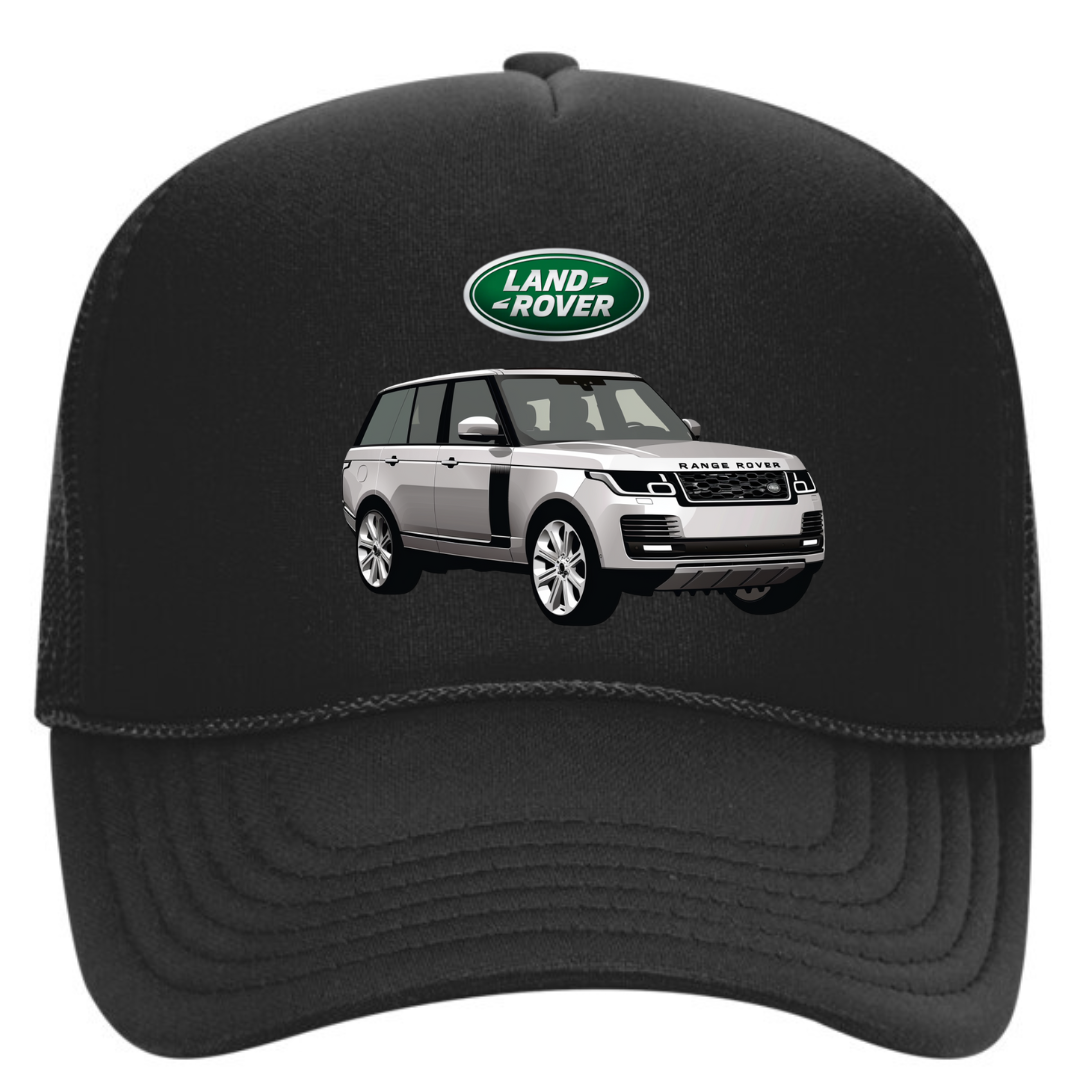 Black Range Rover Snapback Trucker Hat – Luxury Streetwear Cap