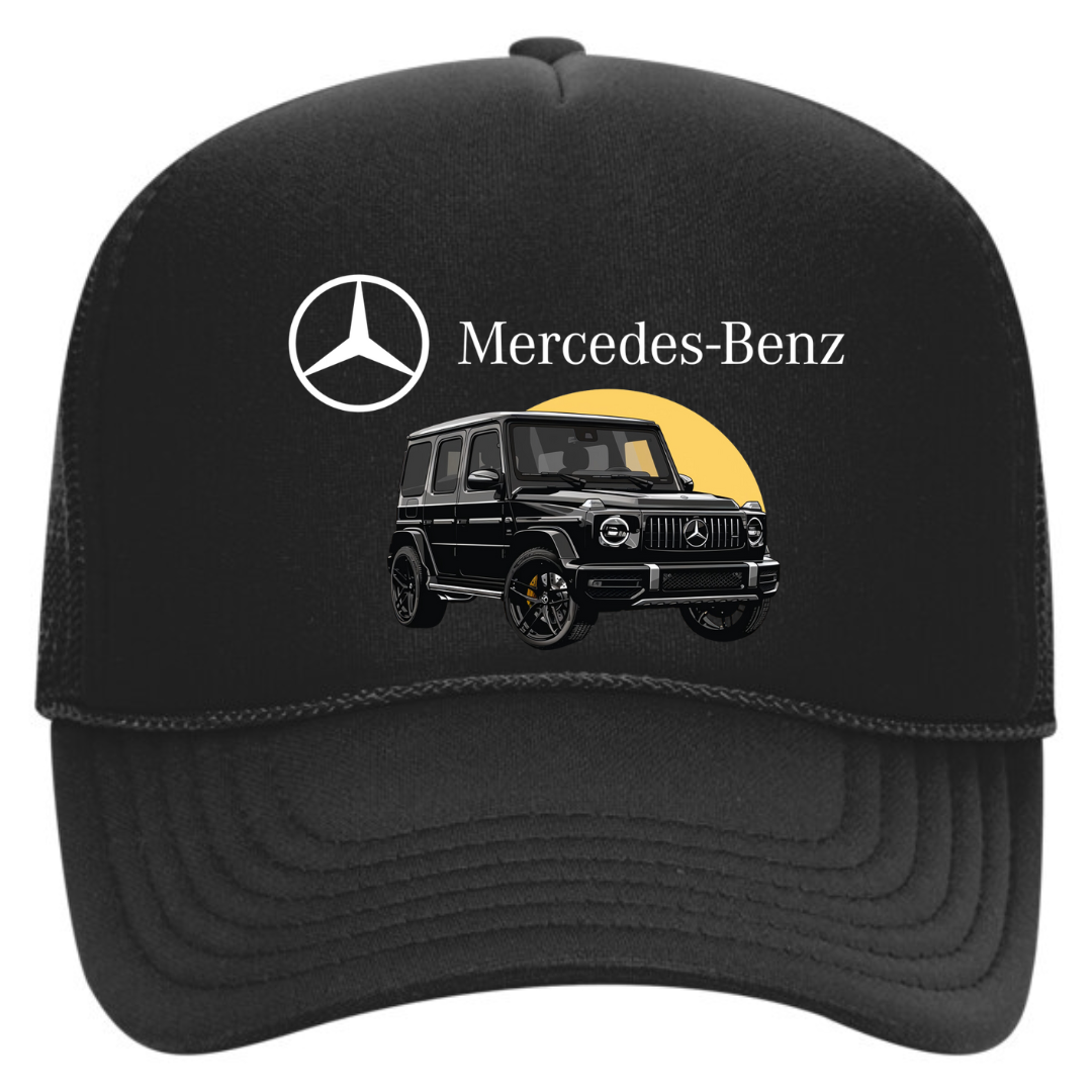 mercedes benz g wagon trucker hat black