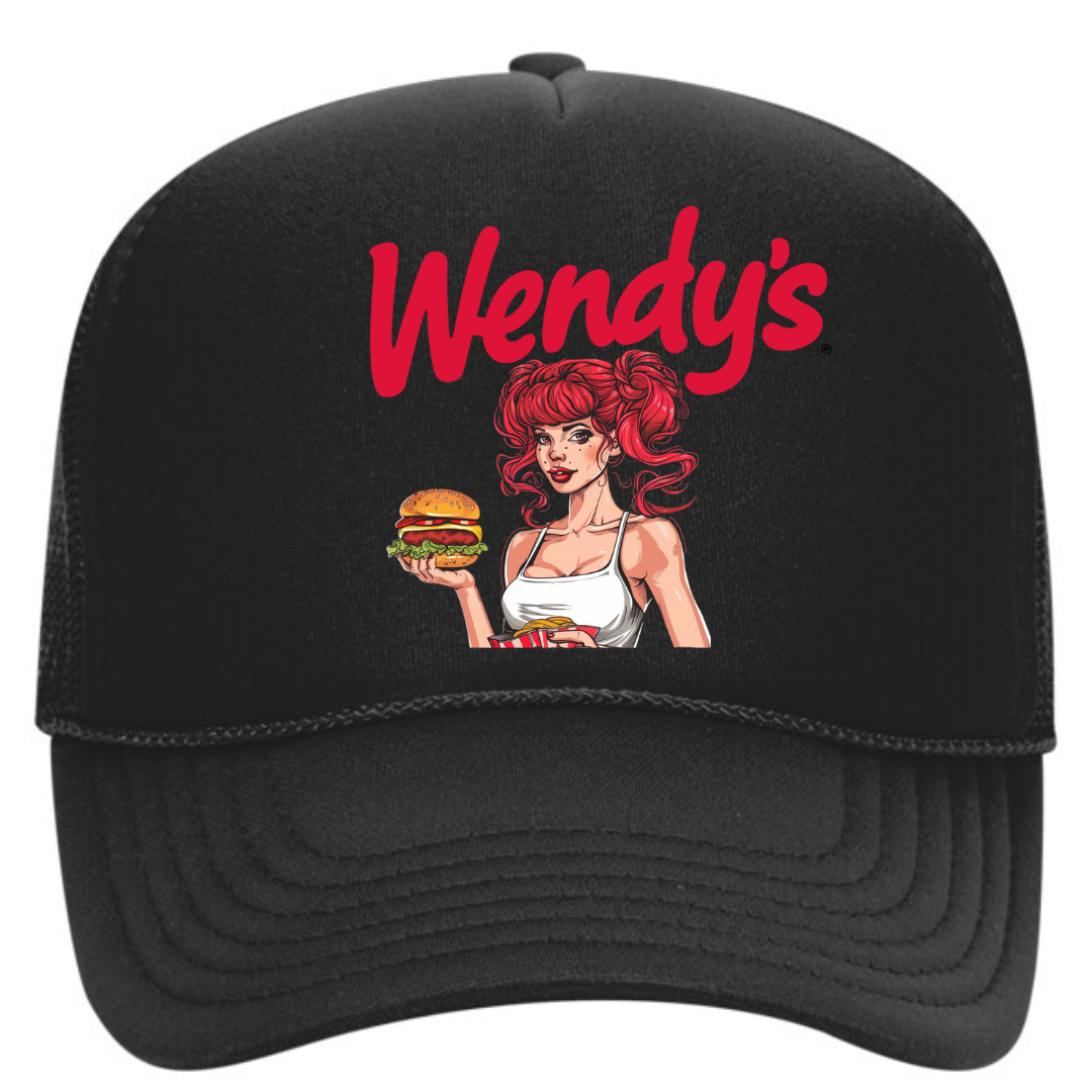 Wendy's Black Trucker Snapback Hat