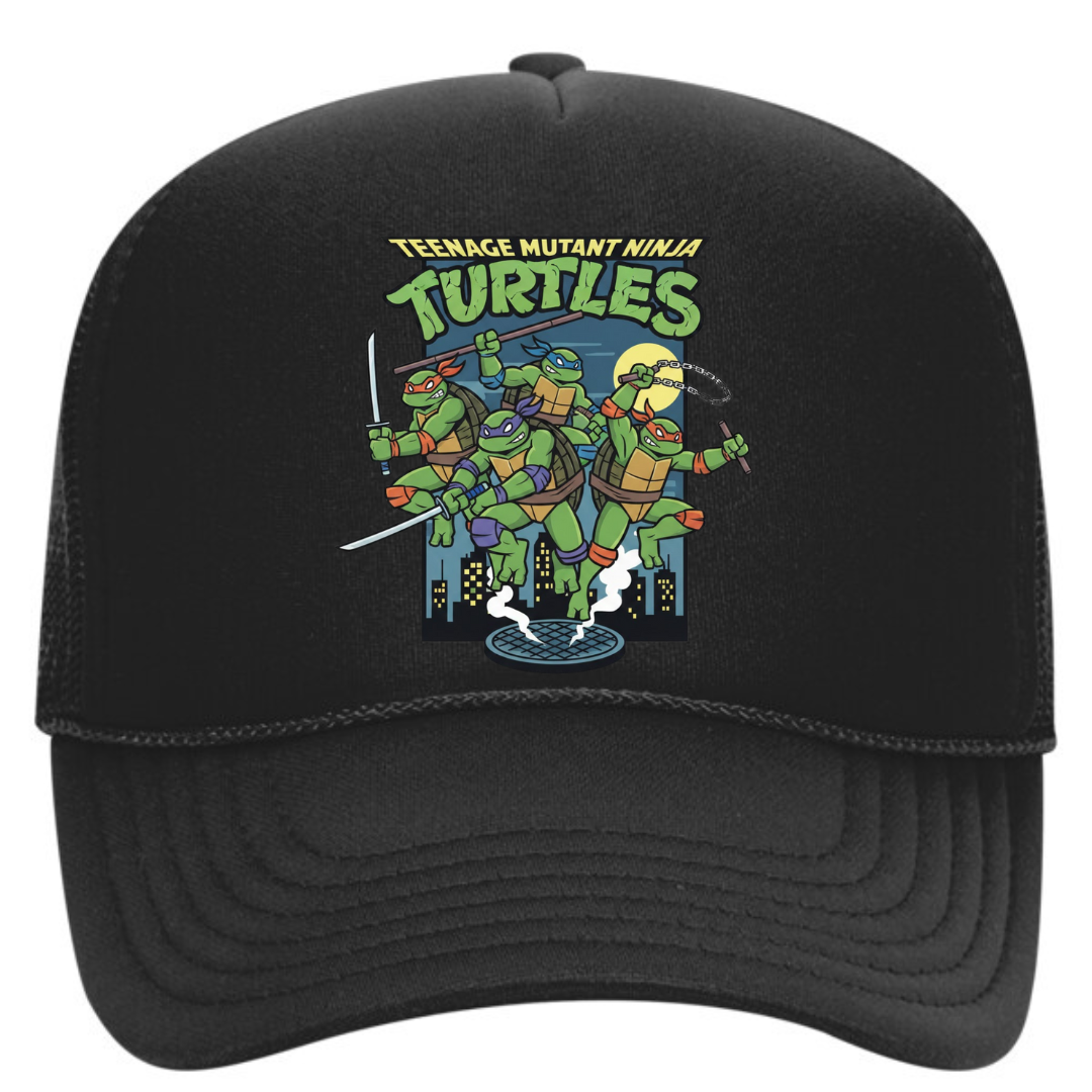 Teenage Mutant Ninja Turtles Trucker Snapback Hat – TMNT Retro Mesh Cap, Adjustable Fit