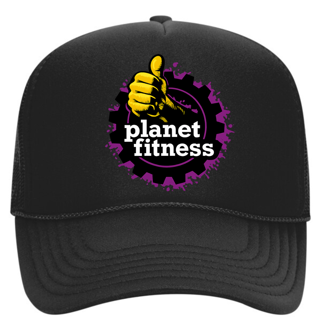 Planet Fitness Trucker Snapback Hat – Gym Lifestyle Mesh Cap, Adjustable Fit