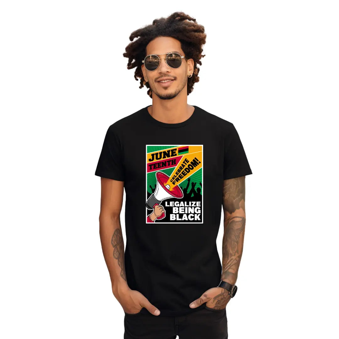 Embrace Freedom Juneteenth with Our Black T-Shirt: Freedom Celebration Edition - Black Threadz