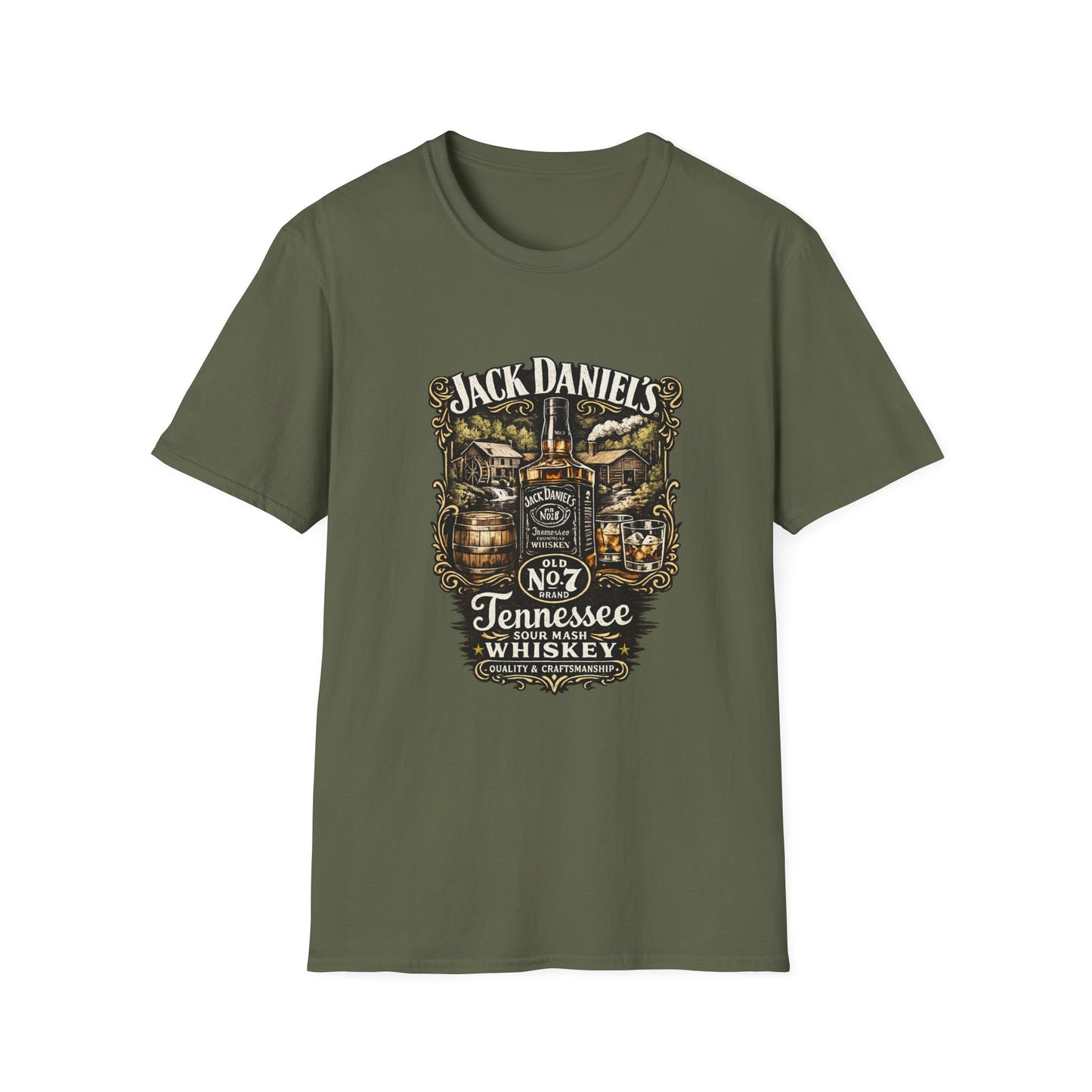 Jack Daniel’s T-Shirt – Whiskey Fan Tee, Tennessee Whiskey Shirt, Bar & Party Merch