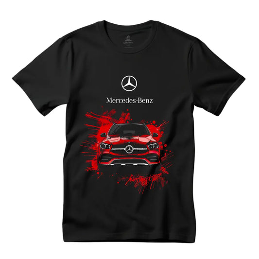 Sophisticated Performance: Red Mercedes GLE Coupe T-Shirt - Black Threadz