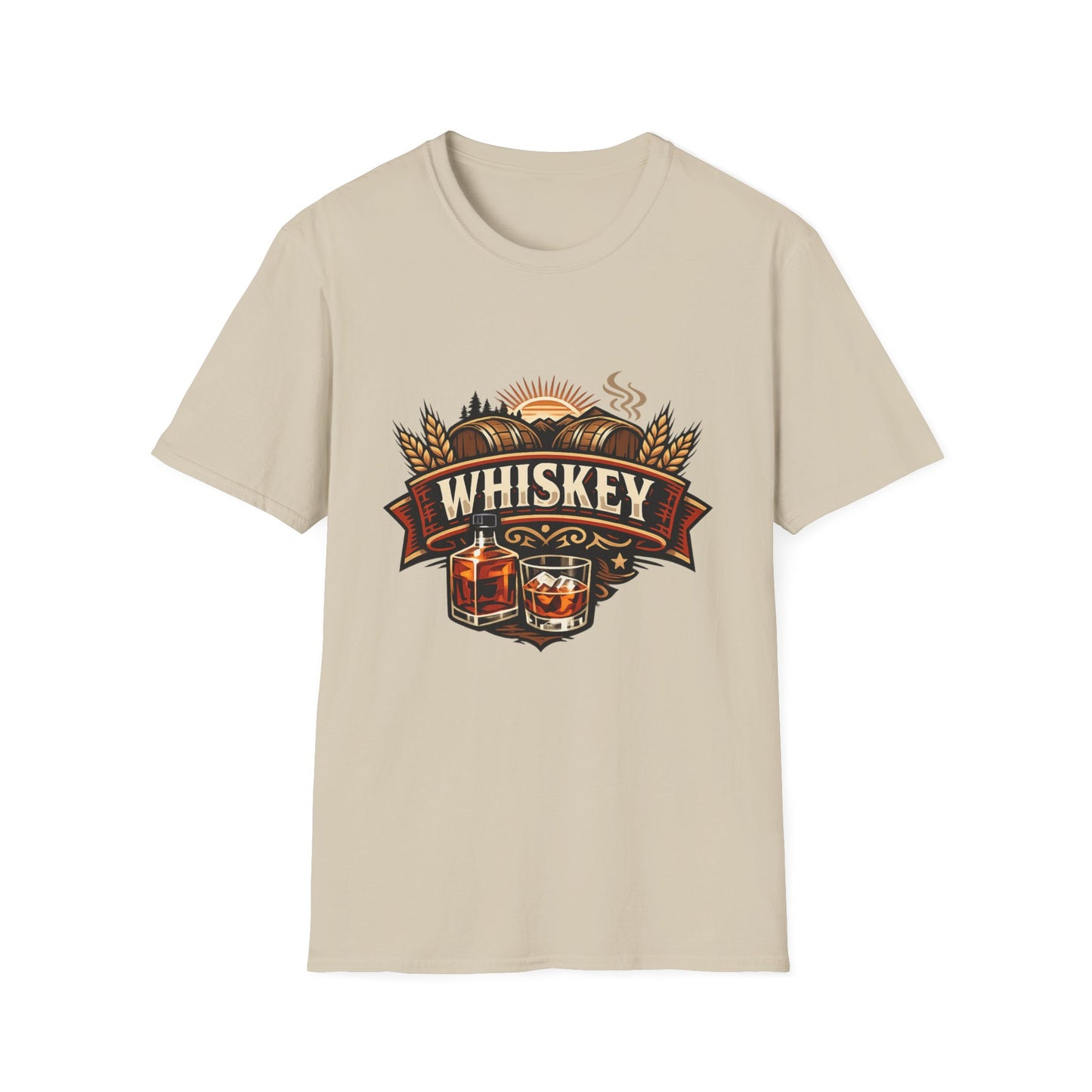 Whiskey T-Shirt – Vintage Bourbon Graphic Tee – Whiskey Lover Shirt – Unisex Drinking Humor Top for Men & Women