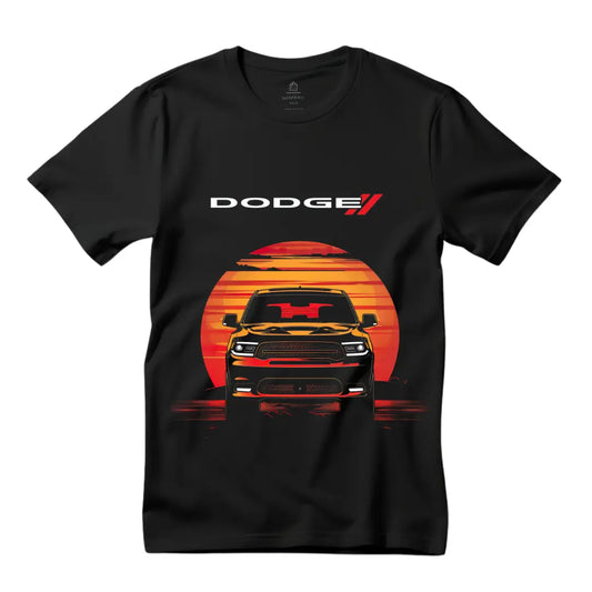 Sundown Adventure: Dodge Durango Sunset T-Shirt - Black Threadz