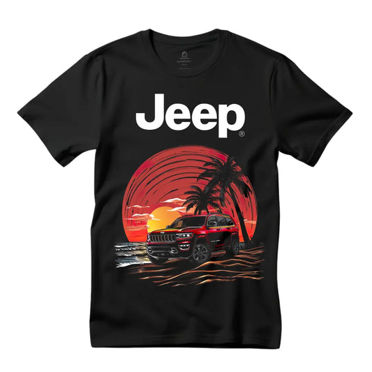 Legendary Adventure: Jeep Grand Cherokee T-Shirt - Black Threadz