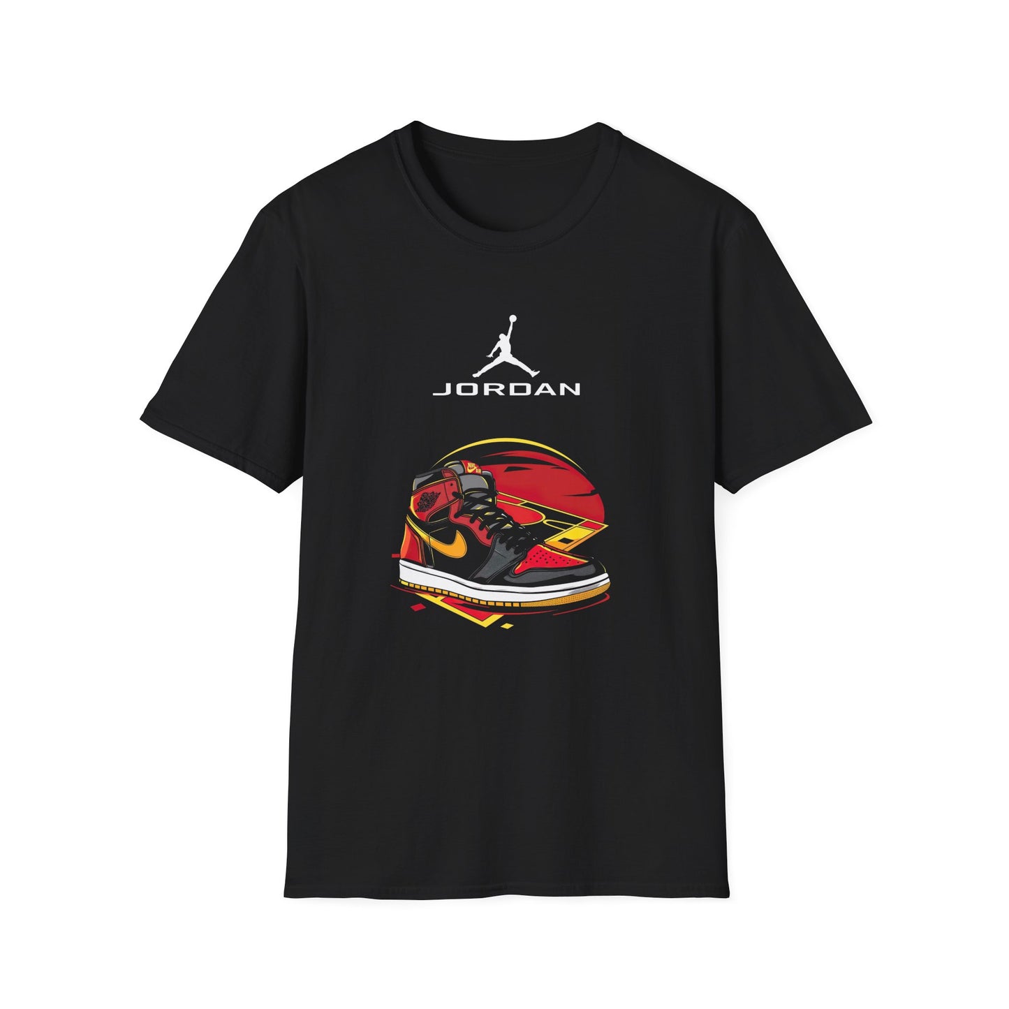 Exclusive Black Air Jordan T-Shirt with Iconic Jordan Sneakers Design – Premium Comfort for Sneakerheads