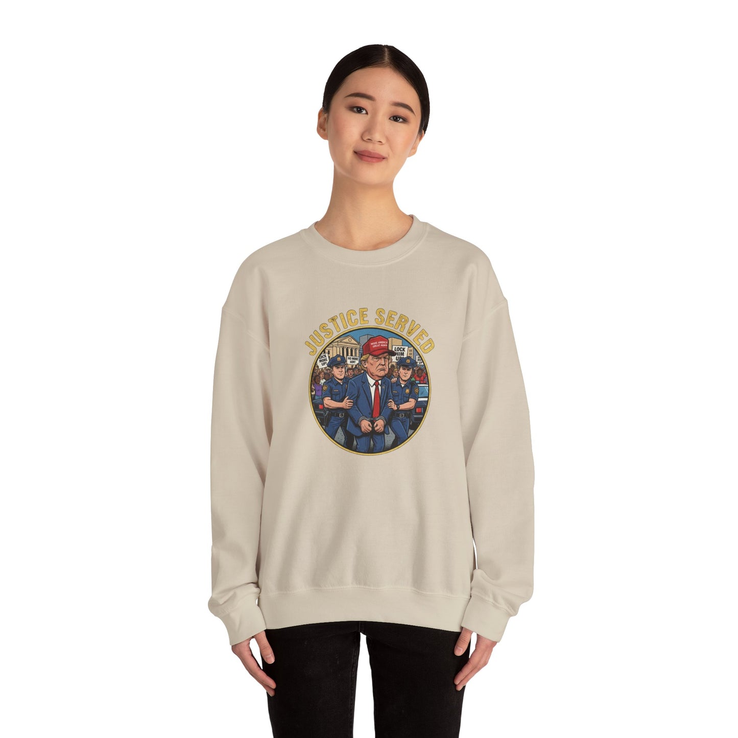 8 Crewneck Sweatshirt — Political Satire 'Is He Dead Yet?