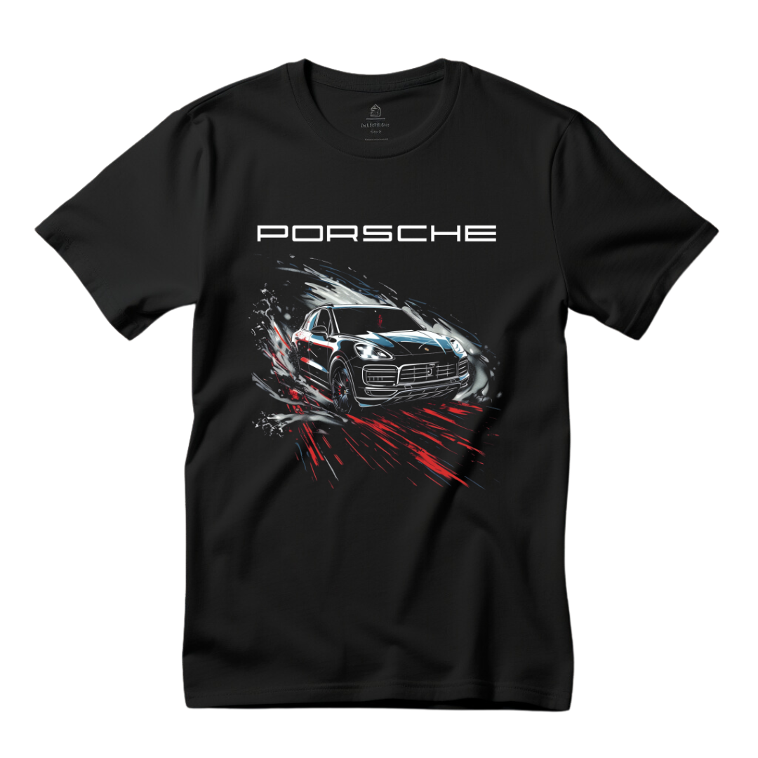 black porsche cayenne t-shirt