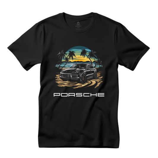 black porsche cayenne t-shirt