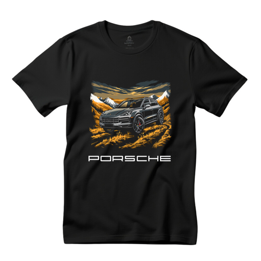 black porsche cayenne t-shirt