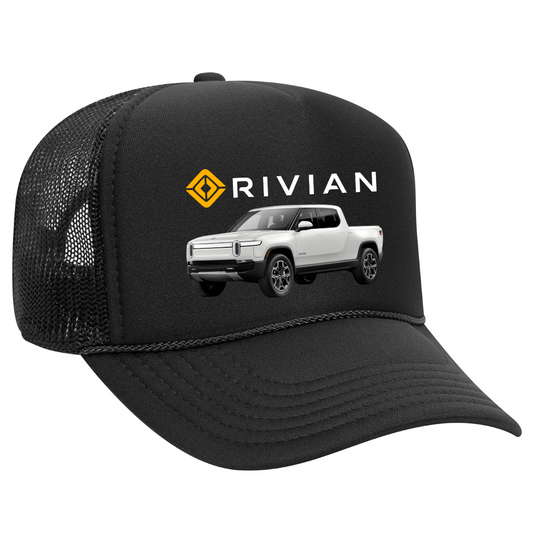 Men rivian black snapback hat