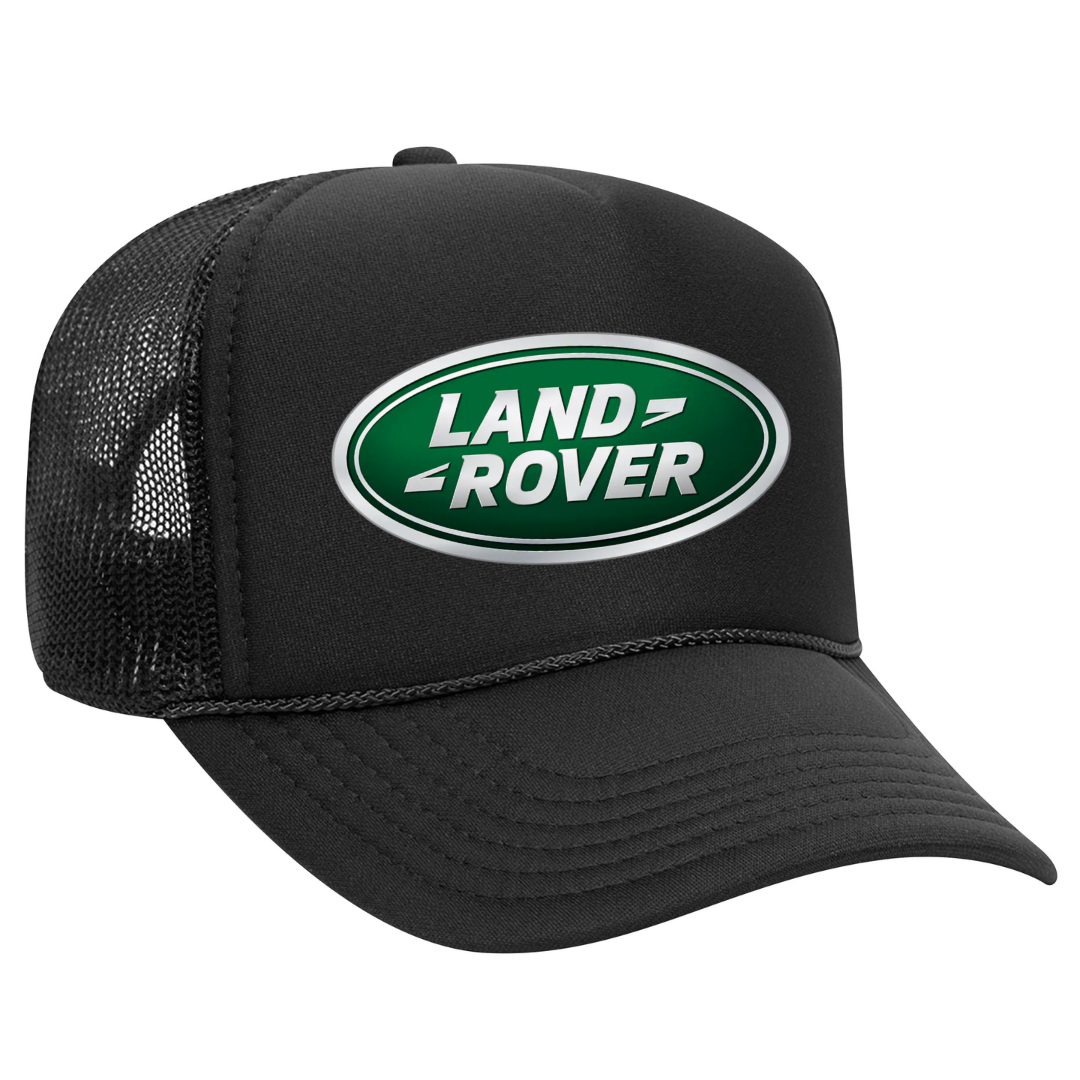 Black Land Rover Snapback Trucker Hat – Adventure Streetwear Cap