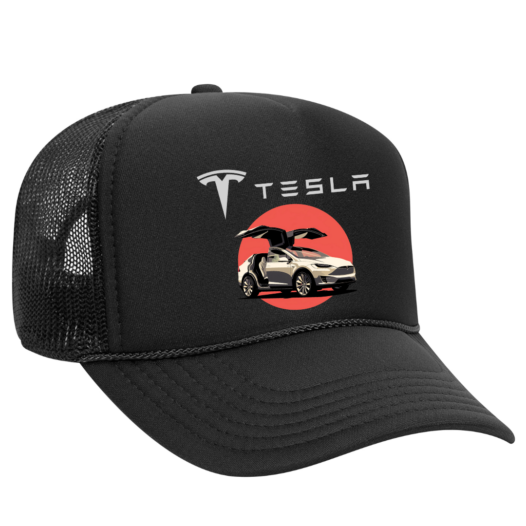 Tesla Model X Gifts for Her and Him - Stylish Black Snapback Hat