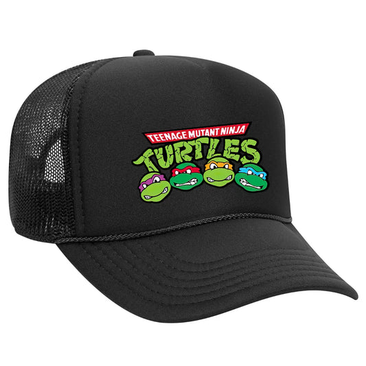 Unleash Turtle Power with Our Black Trucker Hat: "Teenage Mutant Ninja Turtles" Edition - Black Threadz