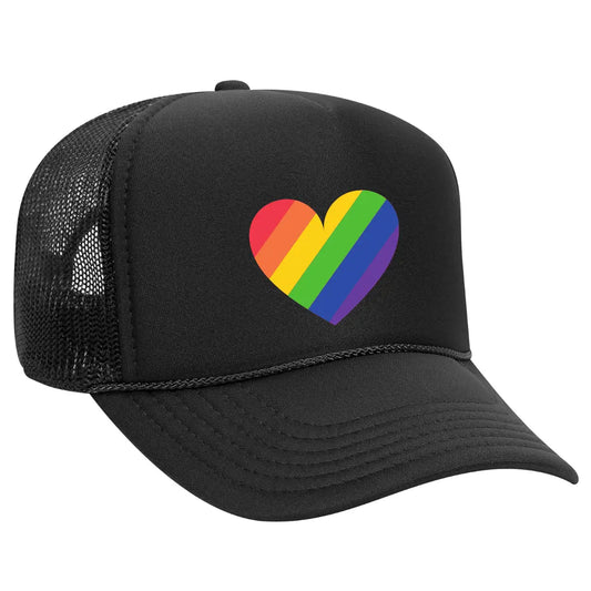Show Your Pride: LGBTQ Black Trucker Snapback Hat - Black Threadz