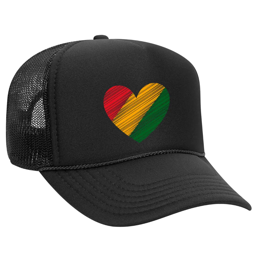 Juneteenth with Our Black Trucker Hat: Symbol of Freedom Edition - Black Threadz