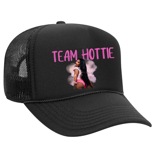 Megan Thee Stallion Team Hottie Trucker Hat - Hot Girl Summer Tour Edition - Black Threadz