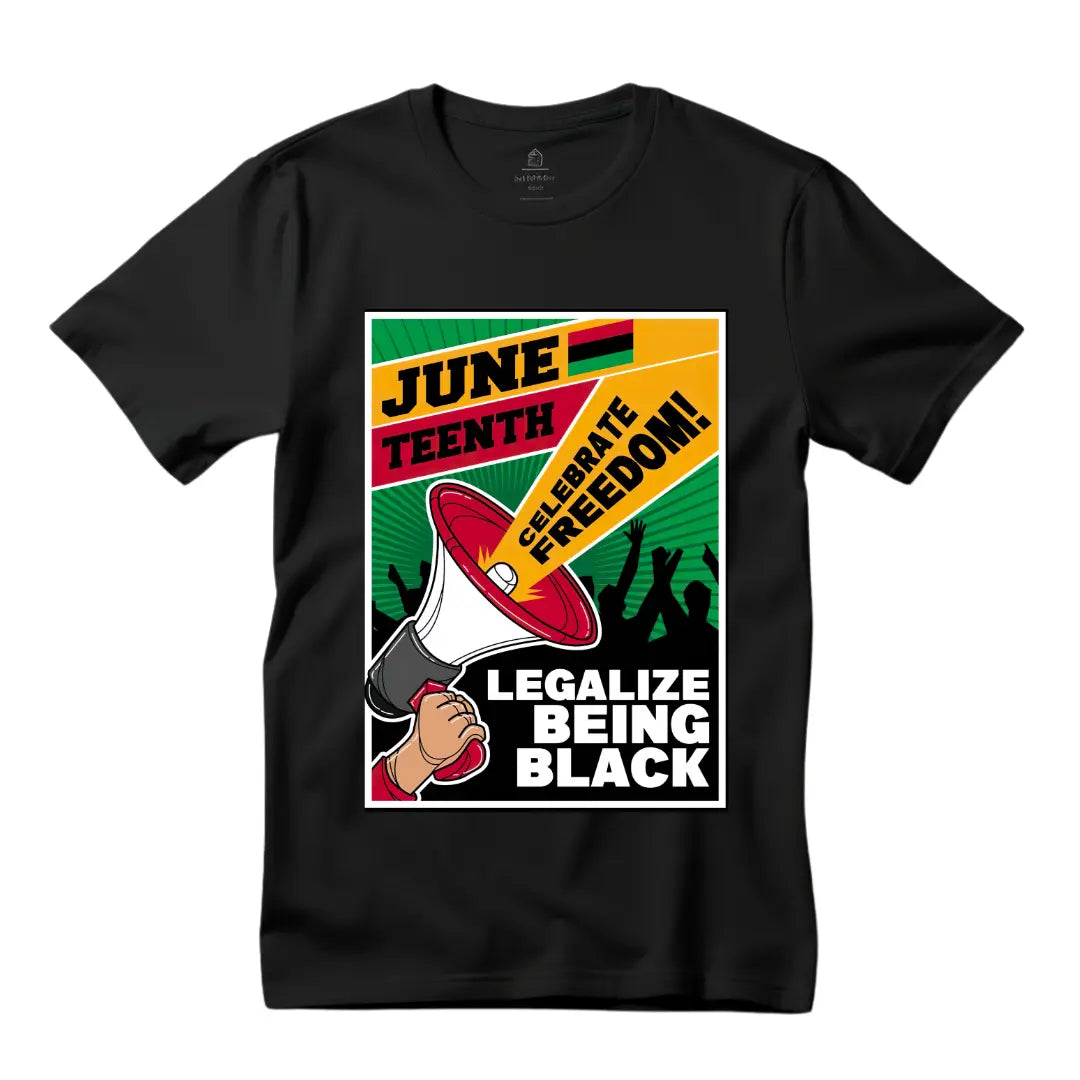 Embrace Freedom Juneteenth with Our Black T-Shirt: Freedom Celebration Edition - Black Threadz