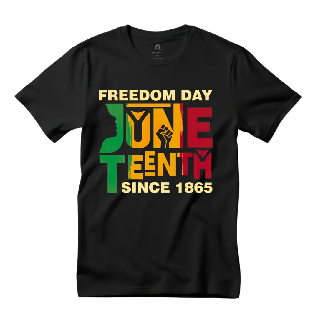 Embrace Juneteenth with Our Black T-Shirt: Freedom Celebration Edition - Black Threadz