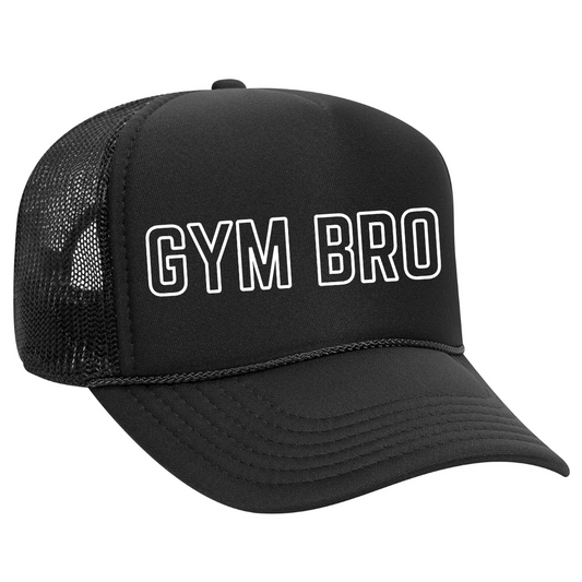 Gym Bro Fitness Trucker Hat with Sweatband - Best Workout Hat for Sweat