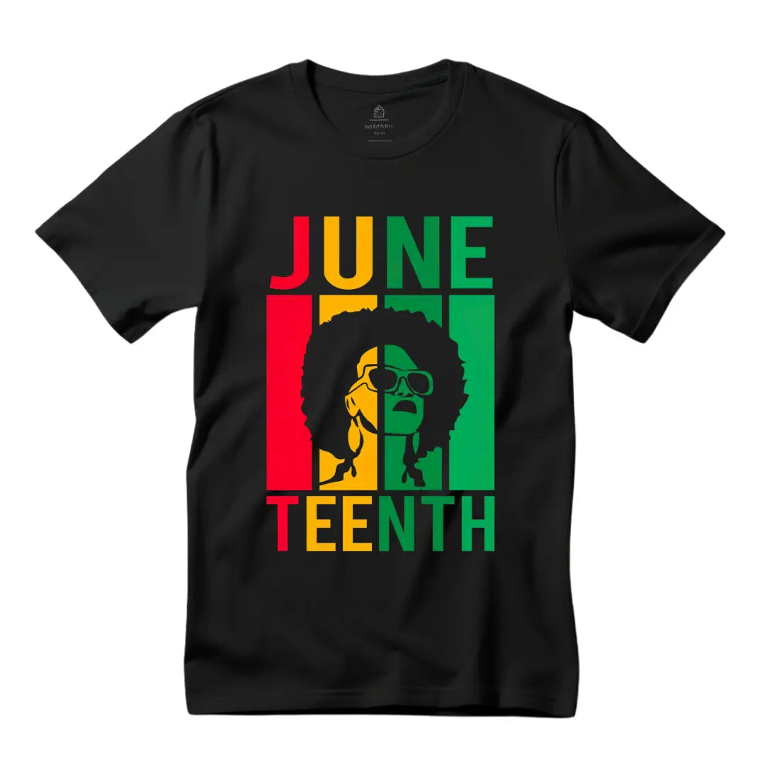 Embrace Juneteenth with Our Black T-Shirt: Freedom Celebration Limited Edition - Black Threadz