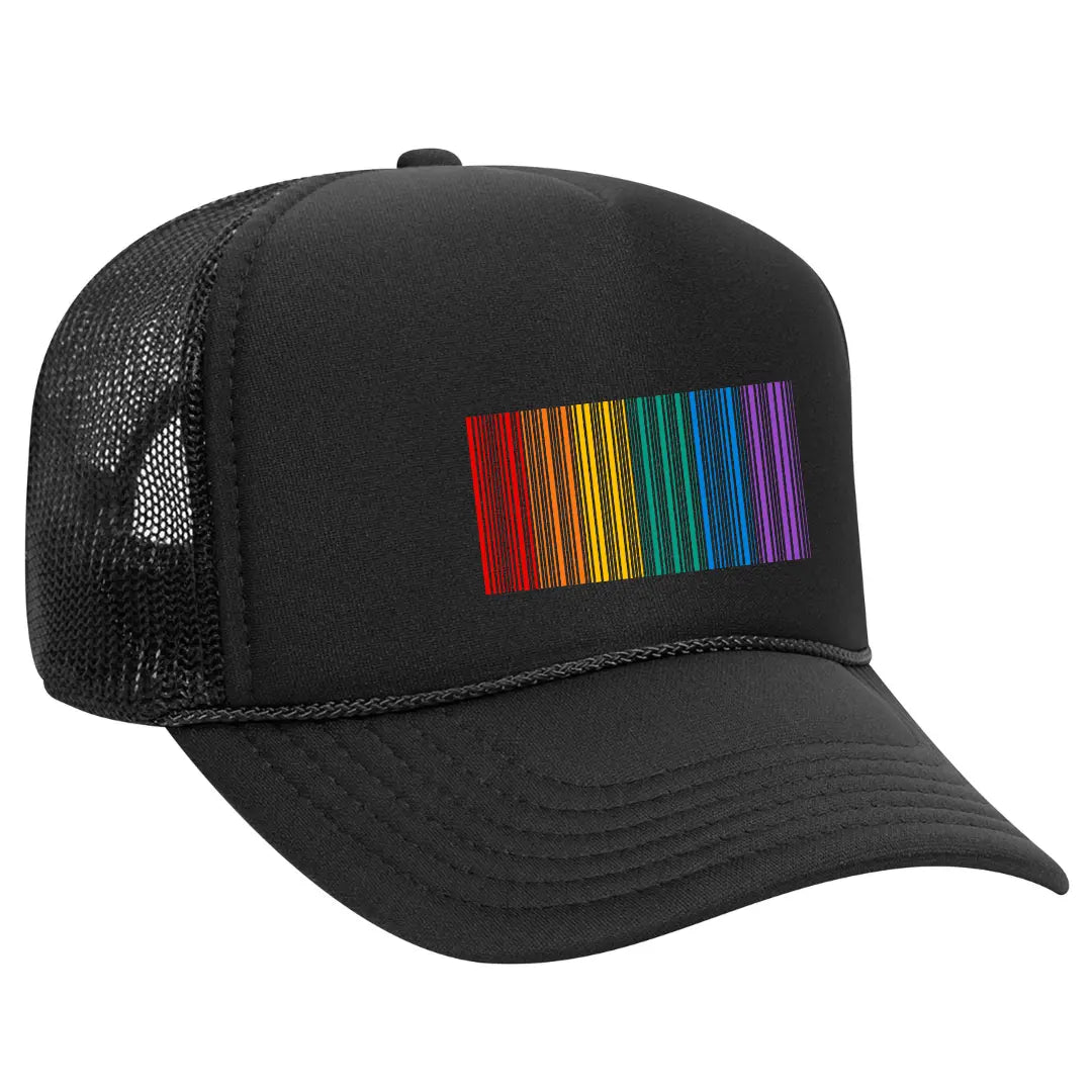 Prideful Vibes: LGBTQ Black Trucker Snapback Hat - Black Threadz