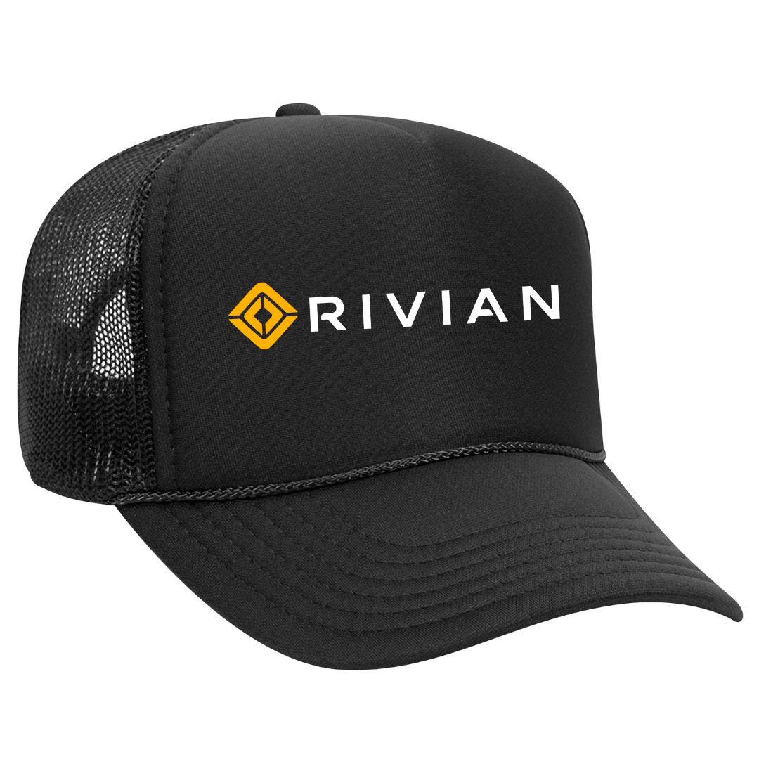 Rivian Logo Black Trucker Hat - Premium Snapback Hat for Men