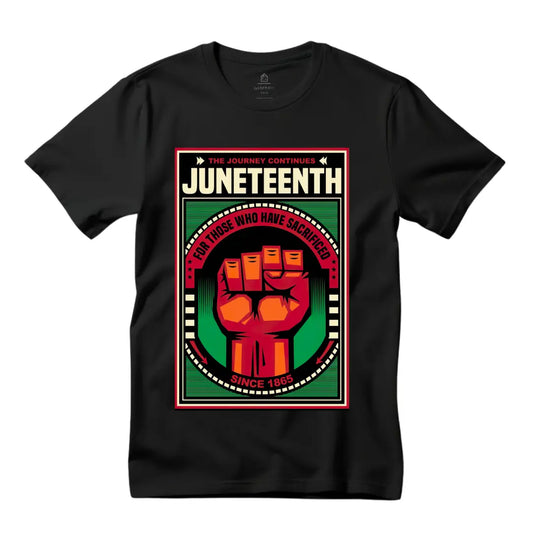 Embrace Freedom Juneteenth with Our Black T-Shirt: Freedom Celebration Edition - Black Threadz