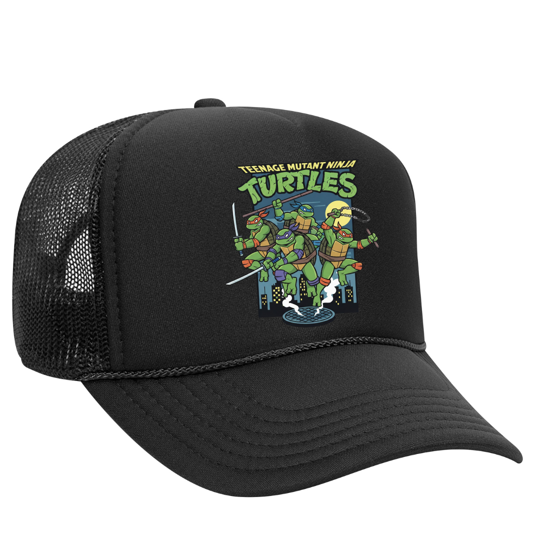 Teenage Mutant Ninja Turtles Trucker Snapback Hat – TMNT Retro Mesh Cap, Adjustable Fit