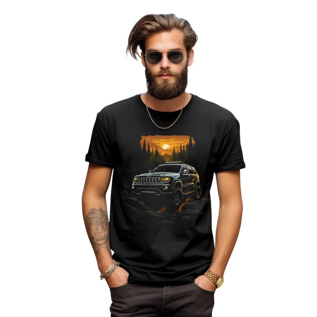 Jeep Grand Cherokee T-Shirt: Embrace Off-Road Adventure - Black Threadz