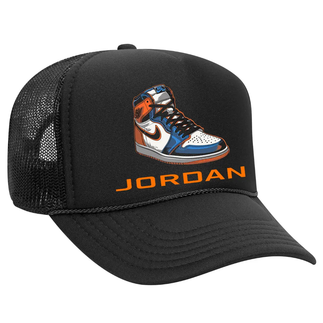 Fly High in Style: Air Jordan Black Trucker Snapback Hat Multicolor - Black Threadz