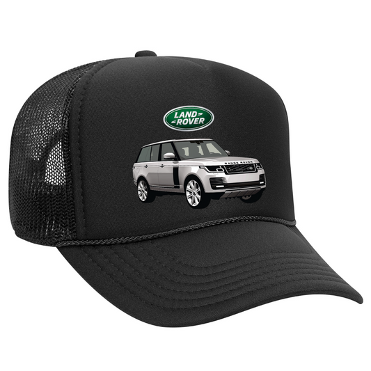 Black Range Rover Snapback Trucker Hat – Luxury Streetwear Cap