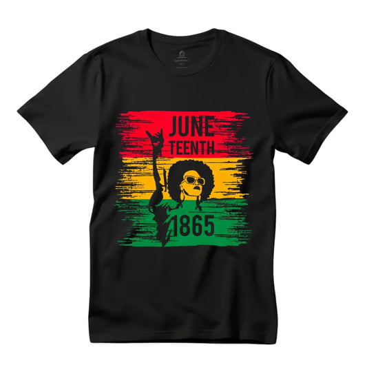 Embrace Juneteenth with Our Black T-Shirt: Freedom Celebration Edition - Black Threadz