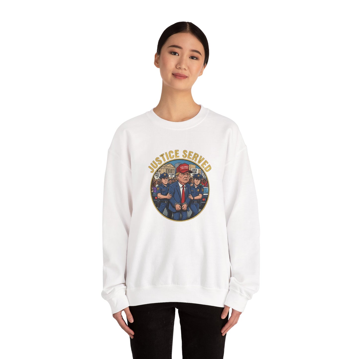 8 Crewneck Sweatshirt — Political Satire 'Is He Dead Yet?