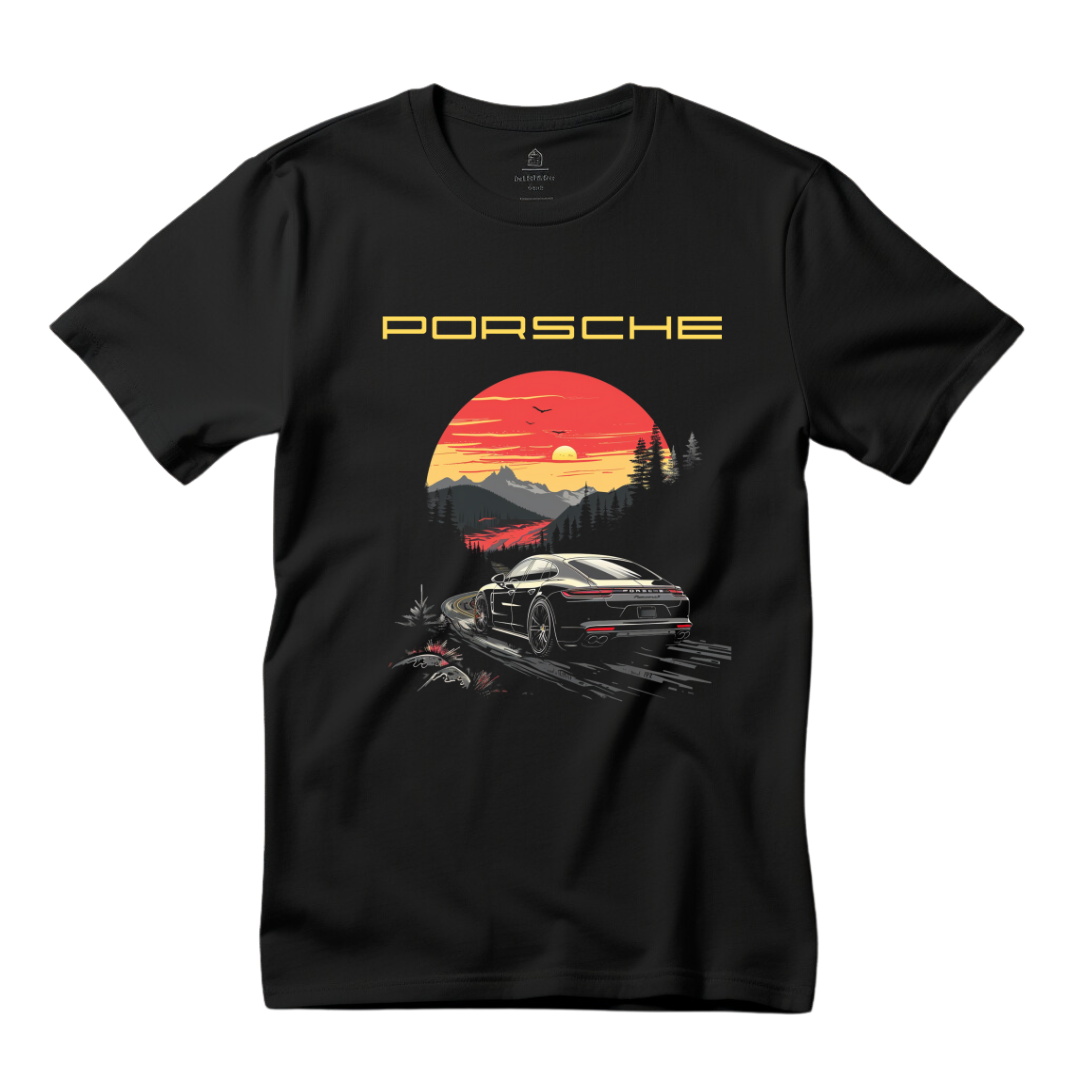 black porsche Panamera-shirt