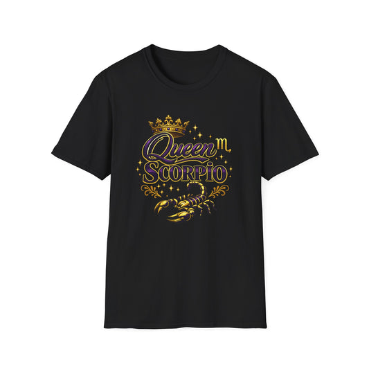 Queen Scorpio T-Shirt – Scorpio Zodiac Graphic Tee for Women, Astrology Queen Shirt, Scorpio Birthday Gift, Horoscope Streetwear