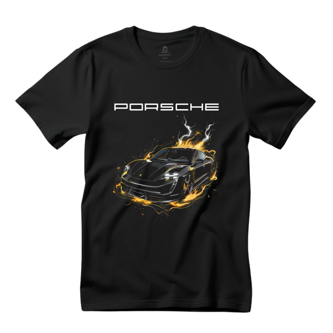 porsche black taycan tshirt