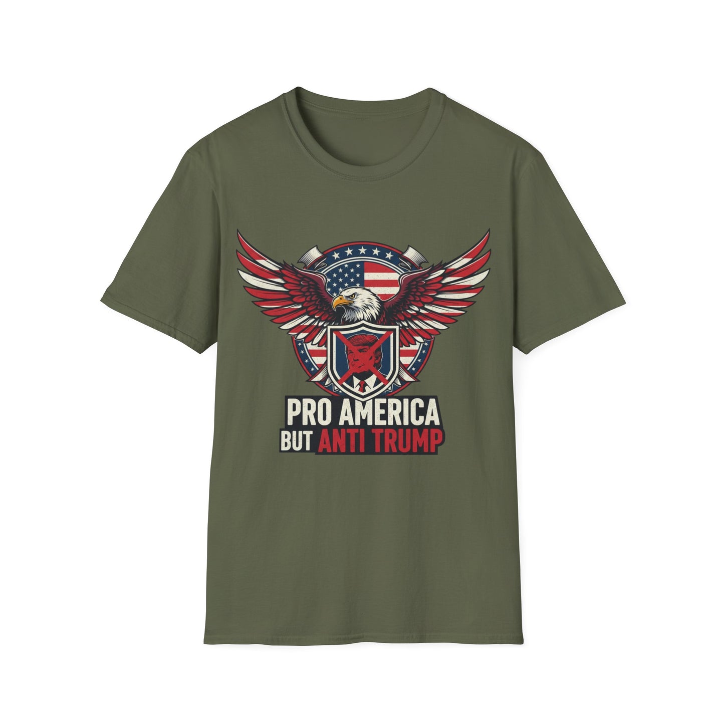 Pro America Anti-Trump T-Shirt | Patriotic Democracy & Protest Apparel