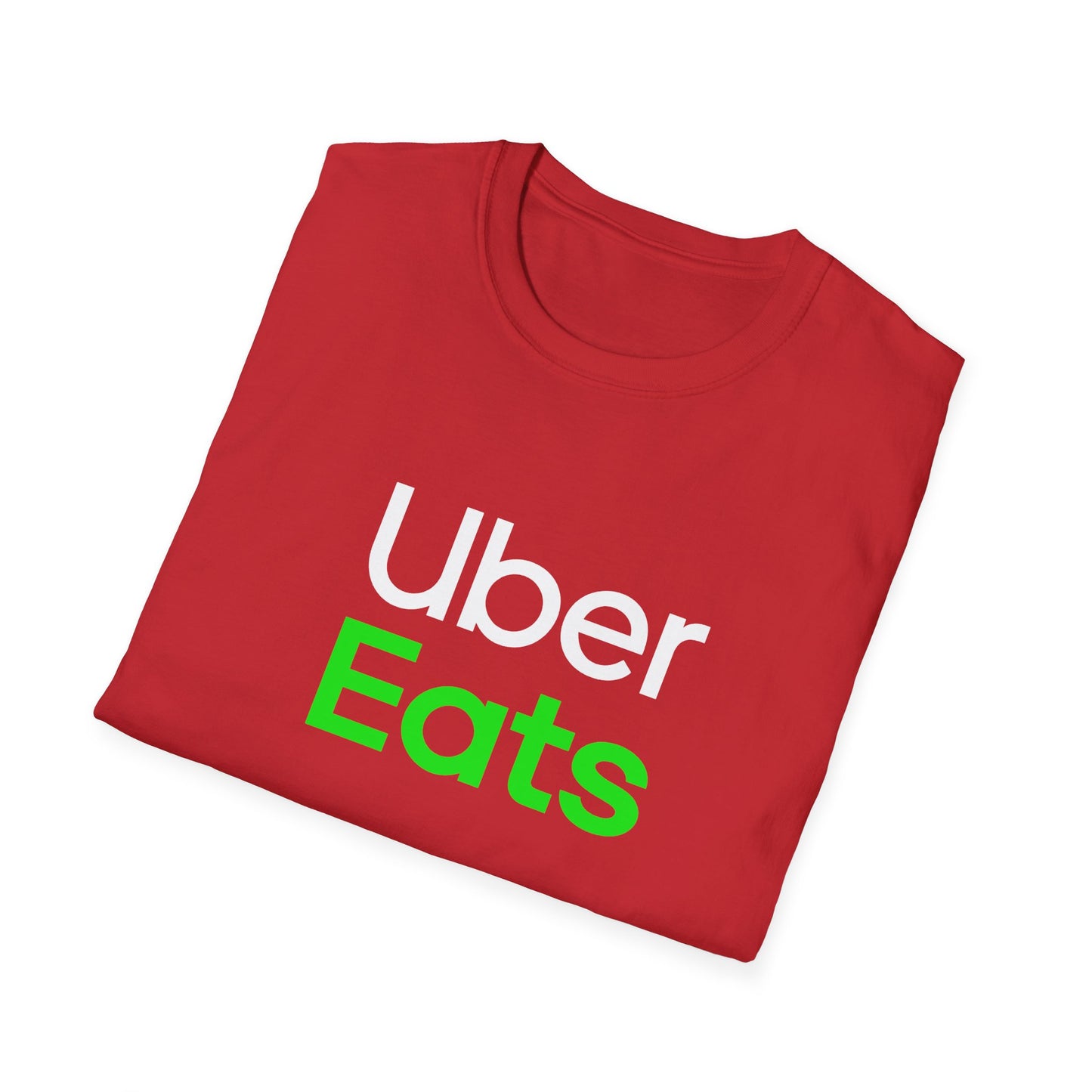 Uber Eats Graphic Tee - Unisex Cotton T-Shirt for Delivery Driver & Courier Gear | Official Uber Merch & Work Uniform | Logistics Apparel Streetwear - Perfect Foodie Gift & Uber Gift Delivery App Clothing