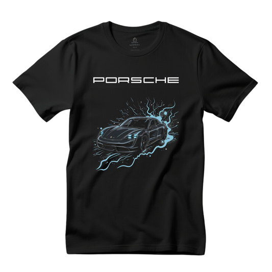 porsche black taycan tshirt