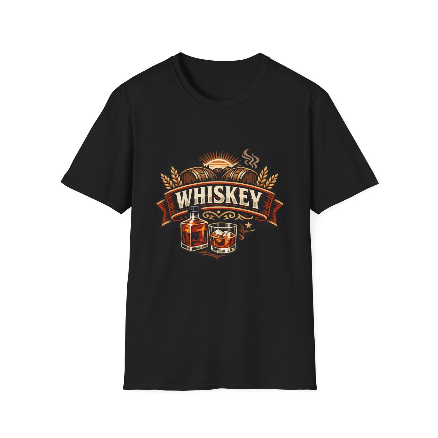 Whiskey T-Shirt – Vintage Bourbon Graphic Tee – Whiskey Lover Shirt – Unisex Drinking Humor Top for Men & Women