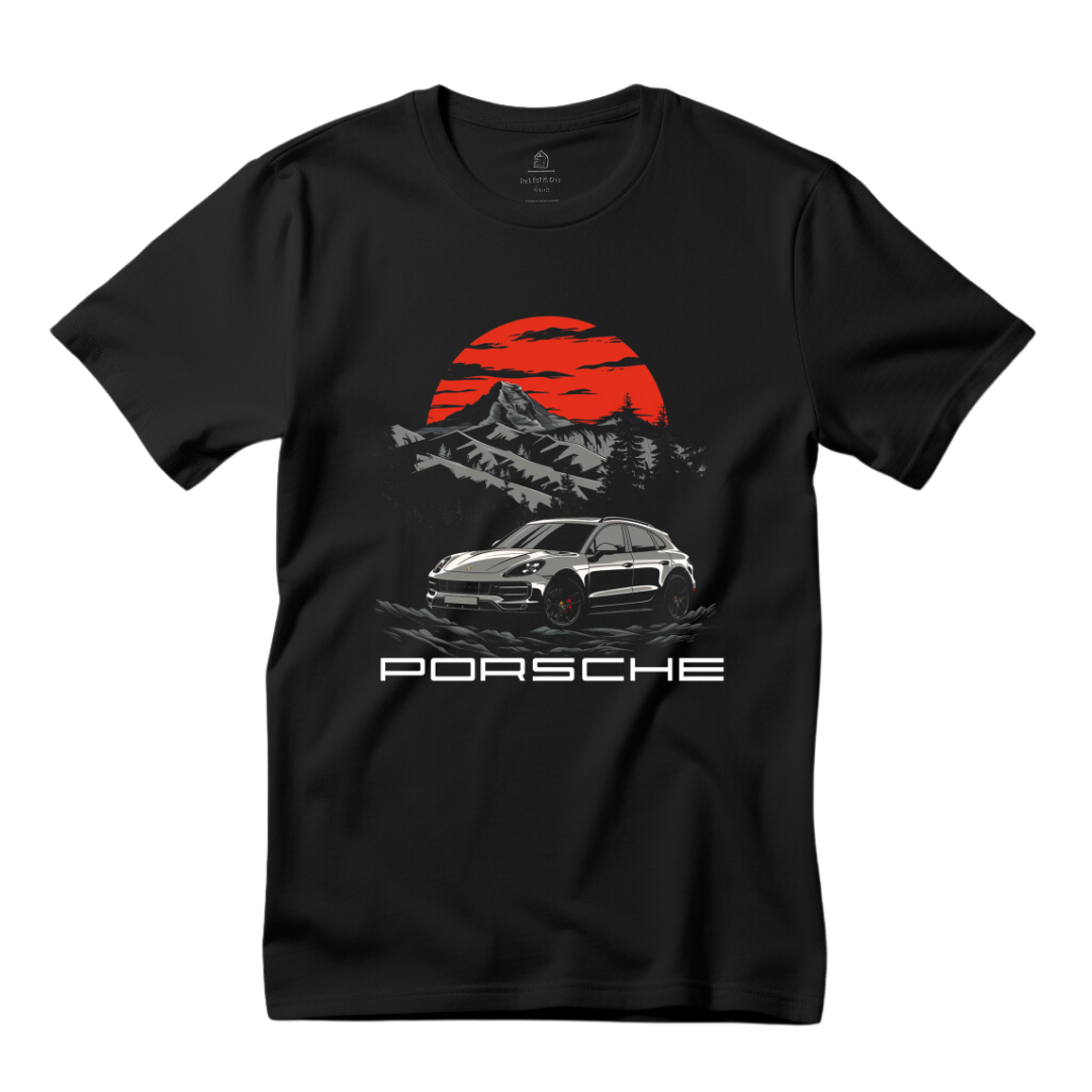 black porsche macan t-shirt