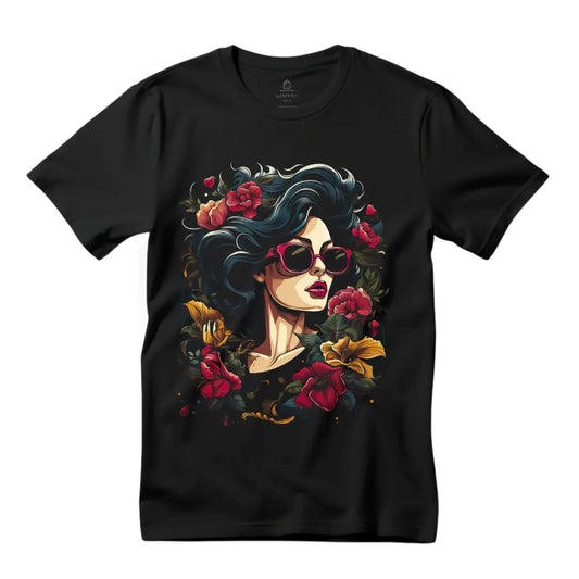 Women's Fashion T-Shirt: Chic and High Fashion Wardrobe Staple - Black Threadz