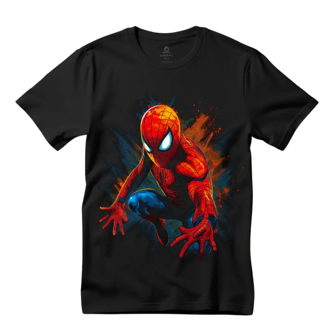 Spiderman Graphic T-Shirt: Embrace Spiderman - Black Threadz