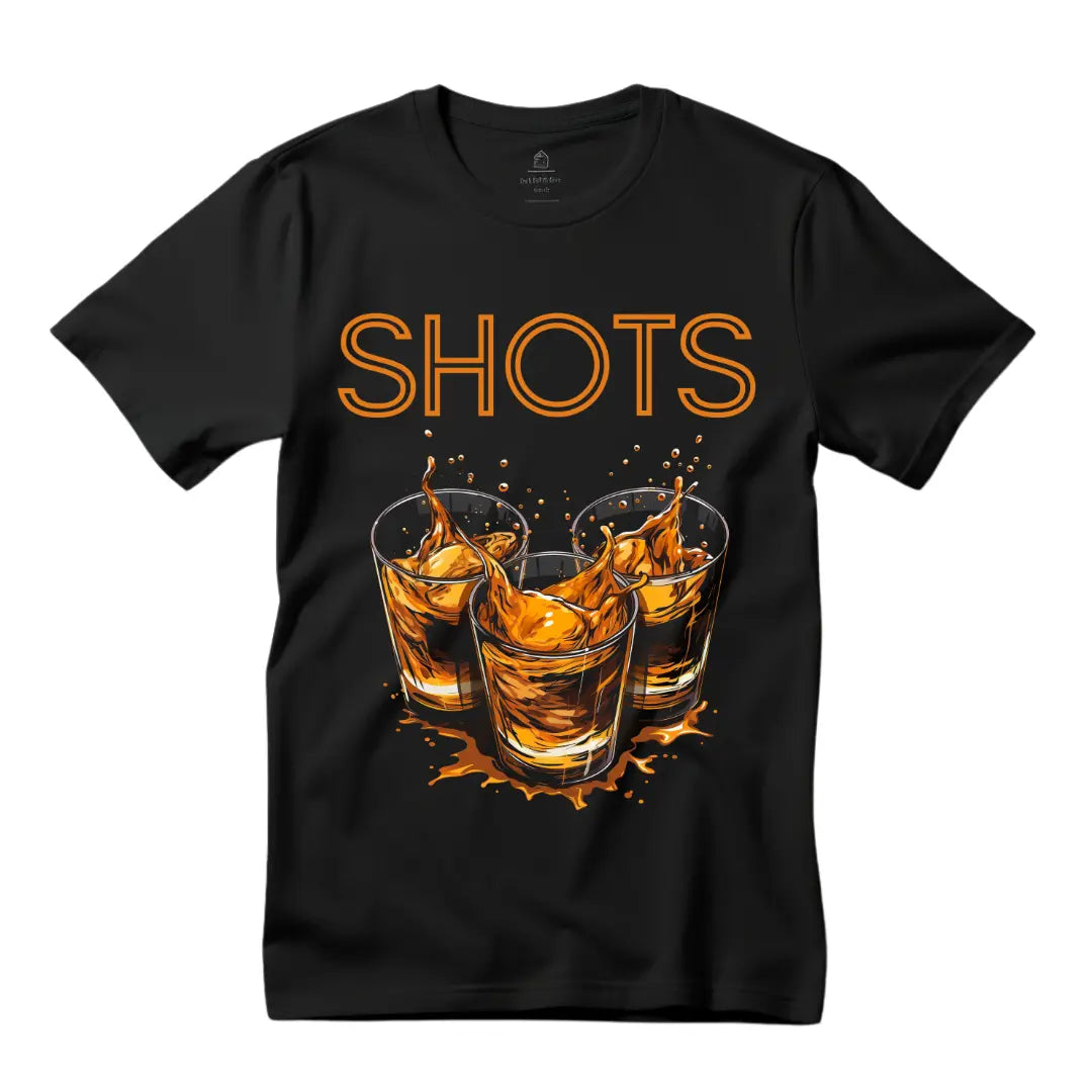 Shots' Playful Black T-Shirt - Raise the Fun Factor - Black Threadz